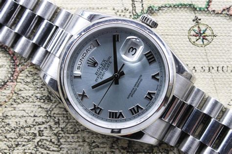 rolex day date ice blue platinum